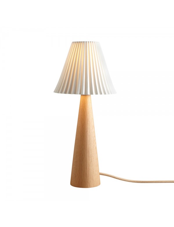 Elegancka lampa na stół CECIL FT555 z drewniana podstawą - Original BTC
