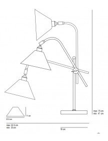TASK CERAMIC FT431N lampa stołowa z ruchomym kloszem - Original BTC