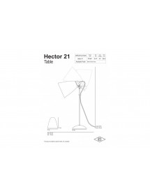 Stołowa lampa HECTOR 21 wzór geometryczny na kloszu - Original BTC