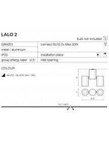 Podwójny architektoniczny plafon natynkowy LALO 2 - Azzardo