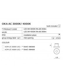 Akrylowe oświetlenie punktowe OKA AC - Azzardo