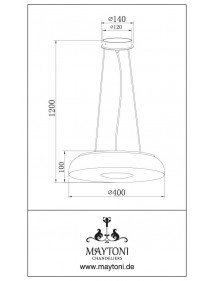 ASTERO W2 wisząca lampa z mlecznym kloszem ze szkła - Maytoni