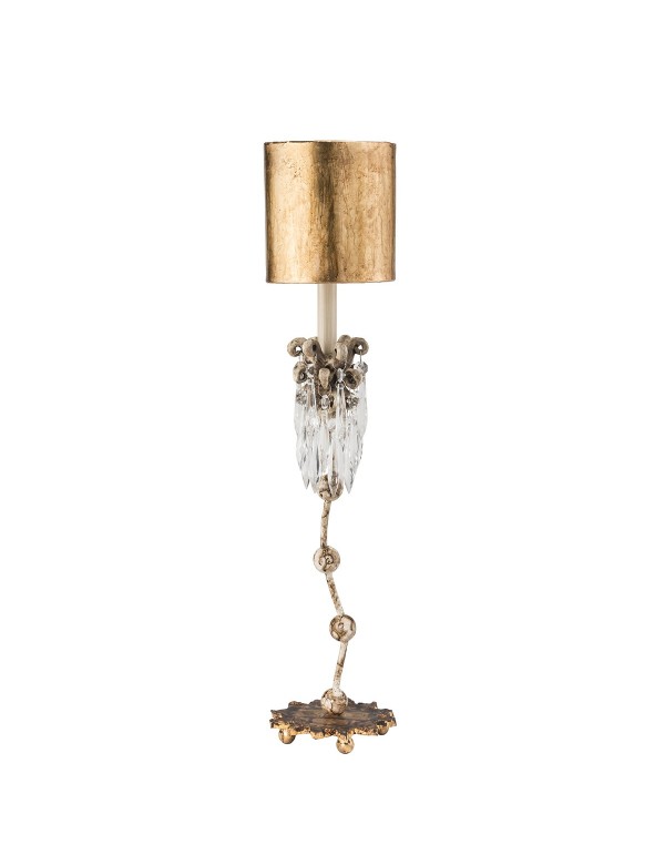 Stołowa lampa VENETIAN TL z kryształami w formie lodowych sopli - Flambeau