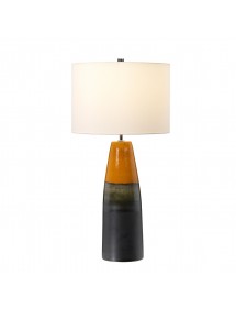 Ceramiczna lampa stojąca z jaskrawą kolorystyką BURNT OAK - Elstead