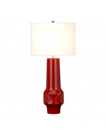 Stołowa lampa z czerwoną ceramiczną podstawą MUSWELL TL - Elstead