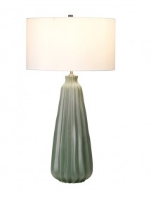 Stołowa lampa w wyżłobieniami w podstawie KEW TL - Elstead