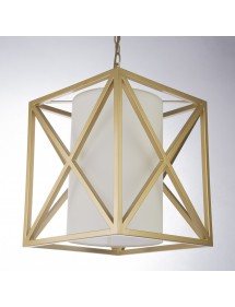 Lampa wisząca NEW YORK W4 złota kostka na łańcuchu - Cosmo Light