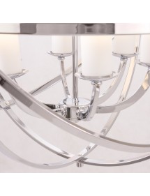 Sferyczna chromowana konstrukcja ORLANDO W lampa wisząca - Cosmo Light
