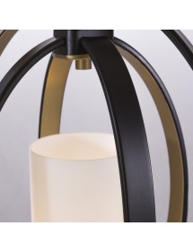 Czarno-brązowa lampa wisząca DUBLIN W2 - Cosmo Light