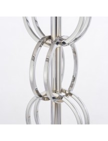 LIMA srebrna lampa stołowa z przeplatanymi okręgami - Cosmo Light