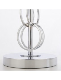 LIMA srebrna lampa stołowa z przeplatanymi okręgami - Cosmo Light
