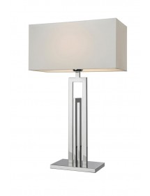 Stalowa lampa stołowa z białym abażurem CITY 62 - Sompex