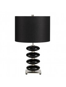 Elegancka lampa na stoliczek nocny Onyx Black - Lui's Collection
