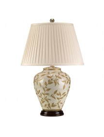 Luksusowa lampa stołowa Leaves Brown/Gold - Elstead