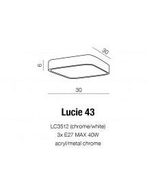 LUCIE 43 chromowany plafon do łazienki - Azzardo