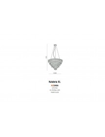 KALABRIA XL wielki stożkowy żyrandol z kryształkami - Azzardo