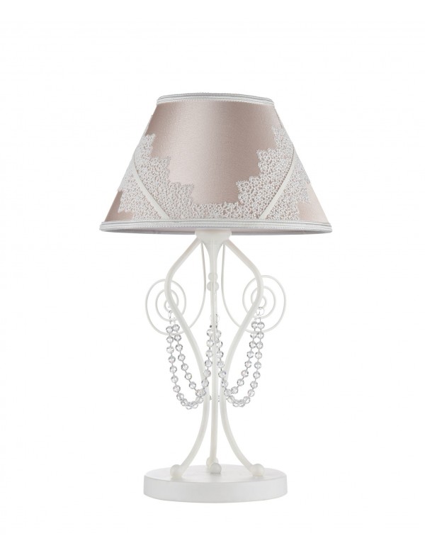 Lampa na stół z abażurem zdobionym koronką LUCY LS - Maytoni
