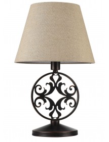 Lampa stołowa RUSTIKA LS z ornamentem w podstawie - 2 kolory - Maytoni