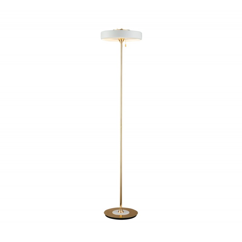 Wytworna lampa stojąca o złotej kolorystyce CHICAGO 3 - Pallero