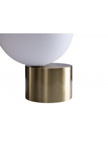 Stołowa lampa ROSHE 1 szklana kula na metalowej podstawie - Pallero