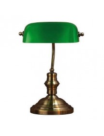 BANKERS 2 duża lampa bankierska z zielonym kloszem - Markslojd