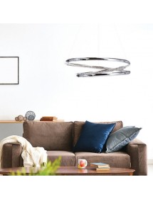 Lampa BALVI 55 chromowane okręgi led zdobione kryształkami - Zuma Line