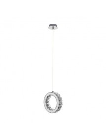 Lampa wisząca PLATT 1 błyszczący okrąg z kryształami- Zuma Line