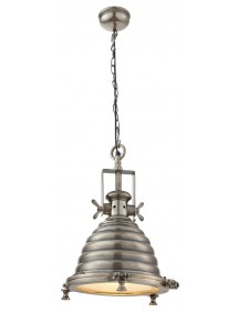 Srebrna industrialna lampa wisząca GASKELL - Endon
