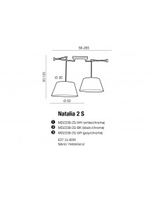 NATALIA 2 S podwójna regulowana lampa wisząca - Azzardo