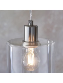 TOLEDO W mała lampa wisząca z przeźroczystym kloszem - Endon