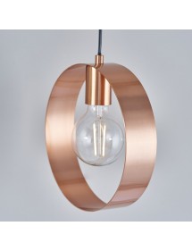 Lampa wisząca HOOP W metalowy podwieszany okrąg - Endon