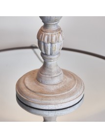 SABARA LS2 stołowa lampka z drewnianą białą podstawą - Endon