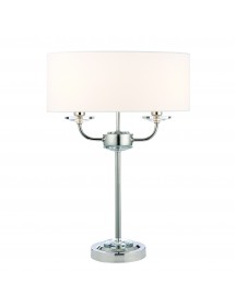 Ekskluzywna lampa stołowa NIXON TABLE nikiel lub mosiądz - Endon