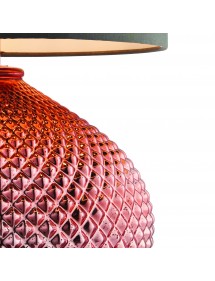 LIVIA LS1 stołowa lampa o szklanej podstawie w kolorze miedzi - Endon