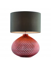 LIVIA LS1 stołowa lampa o szklanej podstawie w kolorze miedzi - Endon