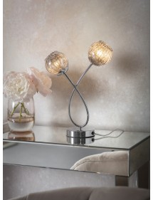 Dekoracyjna lampa na stolik z dwoma kloszami AERITH LS - Endon