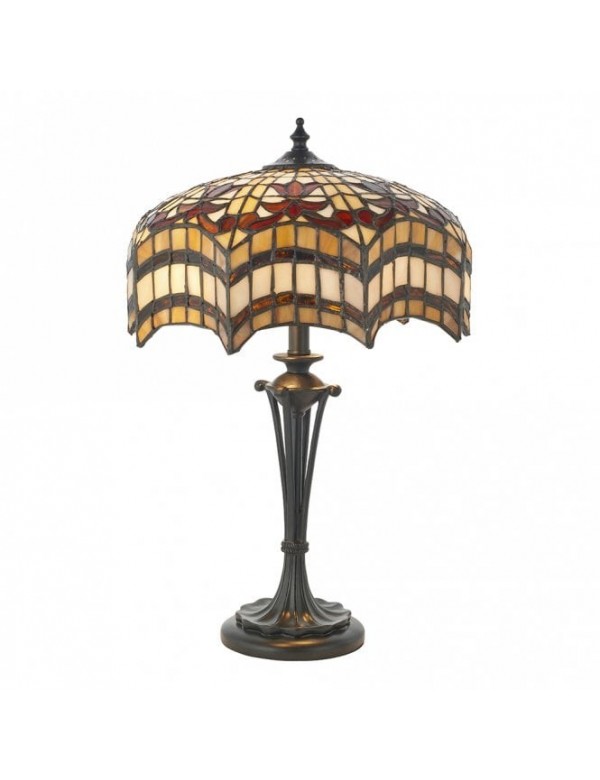 Lampa na stół VESTA SMALL TL witrażowy klosz - Interiors 1900