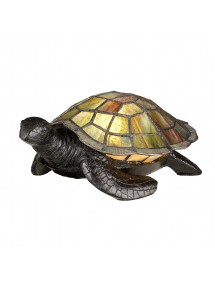 SAWBACK TL dekoracyjna lampa witrażowa żółw - Quoizel