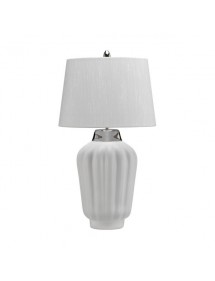 BEXLEY W TL biała lampy ceramiczna z metalowymi wstawkami - Quintessentiale