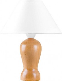 MONA drewniana lampa stołowa ze stożkowym abażurem - Hellux