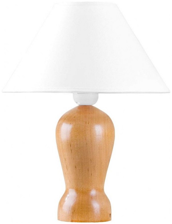 MONA drewniana lampa stołowa ze stożkowym abażurem - Hellux
