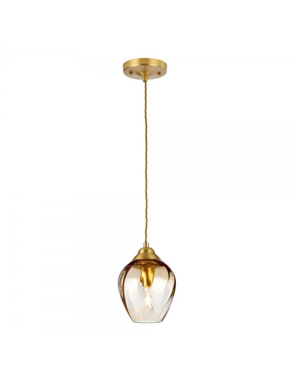 TIBER AMBER elegancka mini lampa wisząca - Elstead Lighting