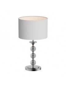 REA LS WHITE/CHROM lampa stołowa z kryształowymi kulami - Zuma Line