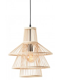 MINATO NATURAL wisząca lampa z bambusowym kloszem - Endon