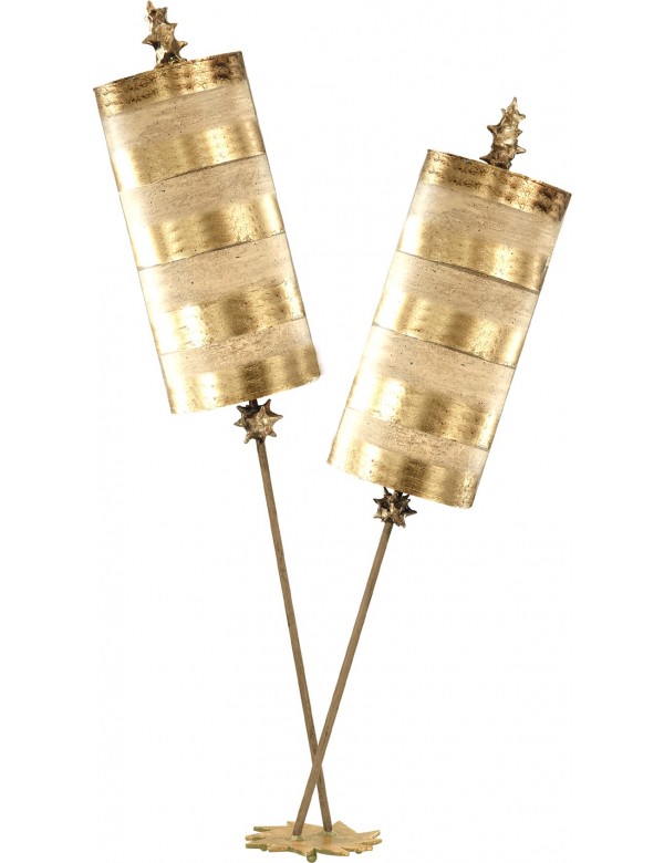 Stylowa lampa na stoliczek nocny Nettle Luxe Gold - Flambeau