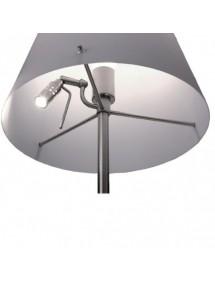 Podłogowa lampa z mlecznym kloszem TECHNO marki Sompex Lighting