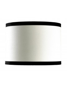 Biały abażur z czarnymi paskami LS1003 - Lui's Collection