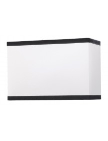 Prostokątny biały abażur z czarnymi obwódkami LS1021 - Lui's Collection