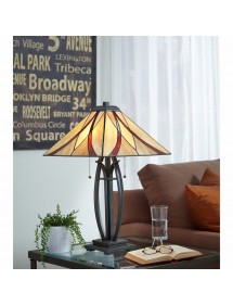 ASHEVILLE LS witrażowa lampa stołowa Tiffany - Quoizel