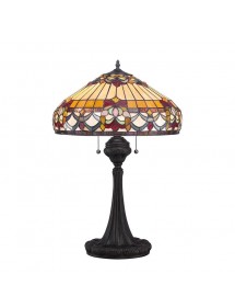 Dekoracyjna lampa witrażowa na stolik nocny BELLEFLEUR LS - Quoizel